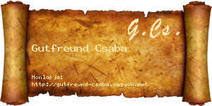 Gutfreund Csaba névjegykártya